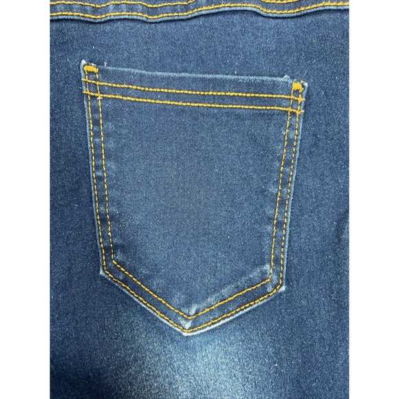 JNINI Fashion Maternity Adjustable Band Skinny Ankle Blue Jeggings Womens SZ XL - Picture 3 of 16